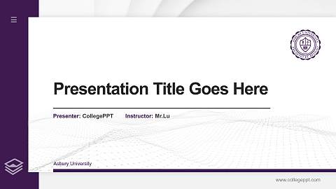 Asbury University Thesis Proposal/Graduation Defense PPT Template