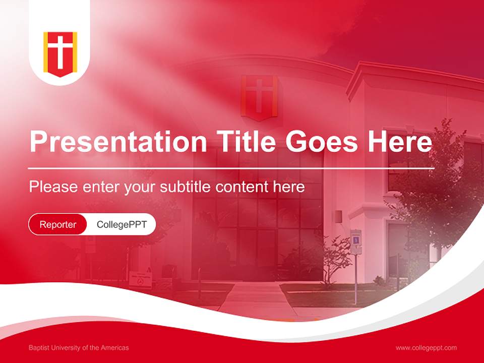 Baptist University of the Americas Lecture Sharing and Networking Event PPT Template4:3 ratio PPT effect preview image4