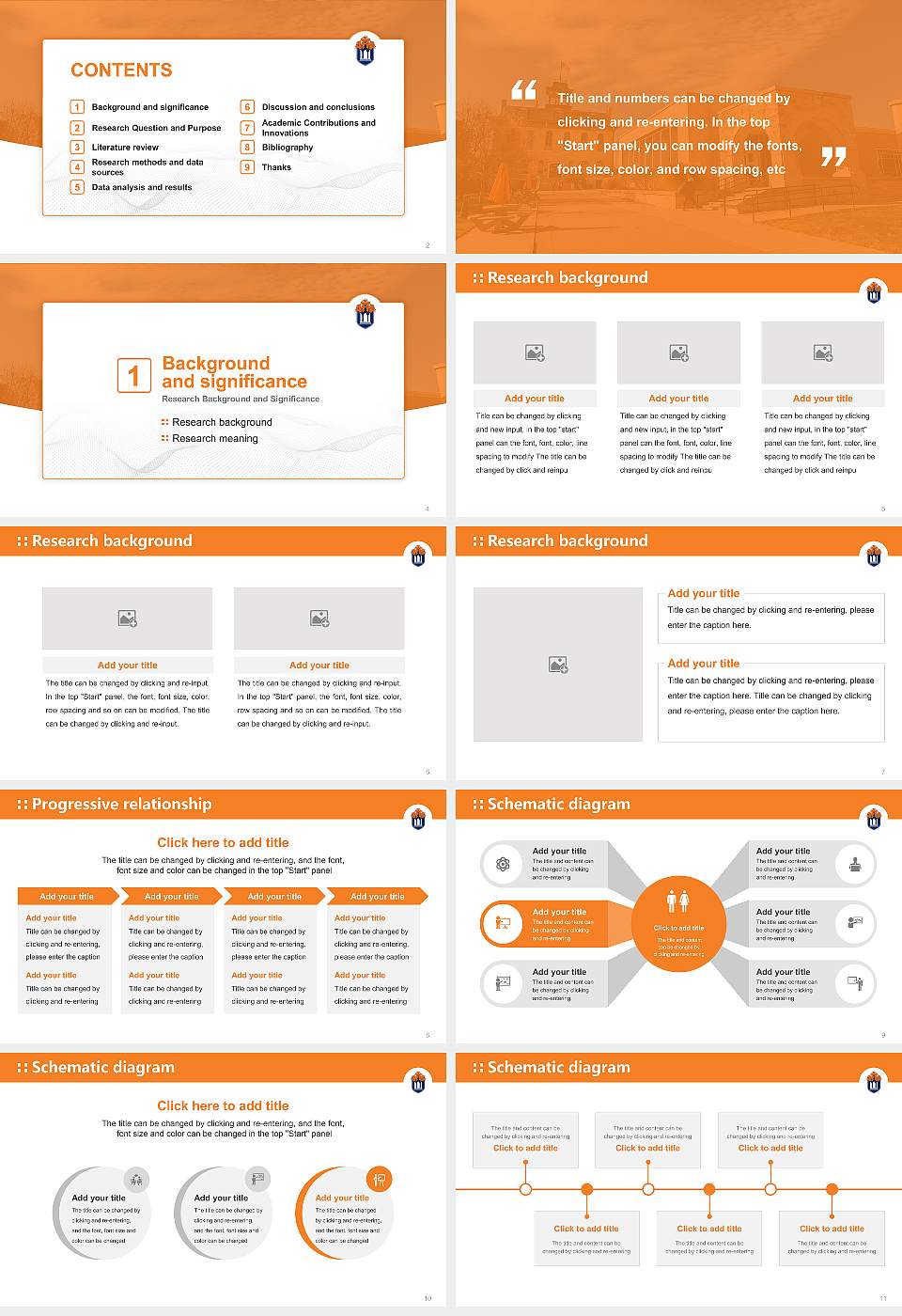 Baker University Graduation Thesis Defense PPT Template16:9 ratio PPT effect preview image2