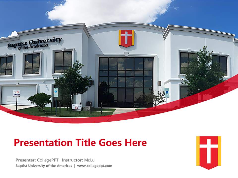 Baptist University of the Americas Course/Courseware Creation PPT Template4:3 ratio PPT effect preview image5