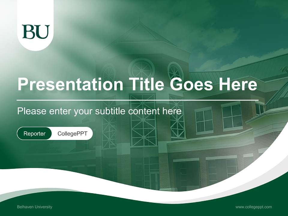 Belhaven University Lecture Sharing and Networking Event PPT Template4:3 ratio PPT effect preview image4