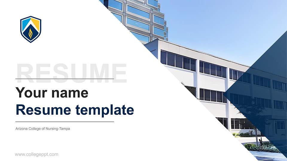 Arizona College of Nursing-Tampa Resume PPT Template16:9 ratio PPT effect preview image