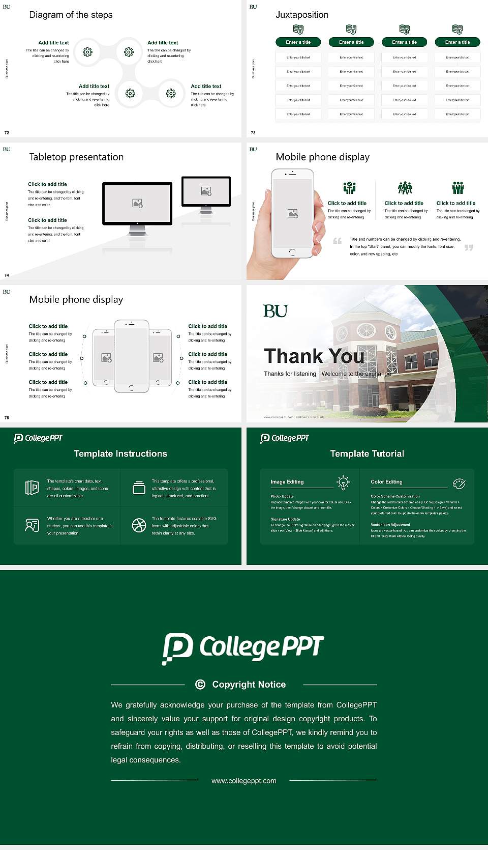 Belhaven University Competition/Entrepreneurship Contest PPT Template16:9 ratio PPT effect preview image9
