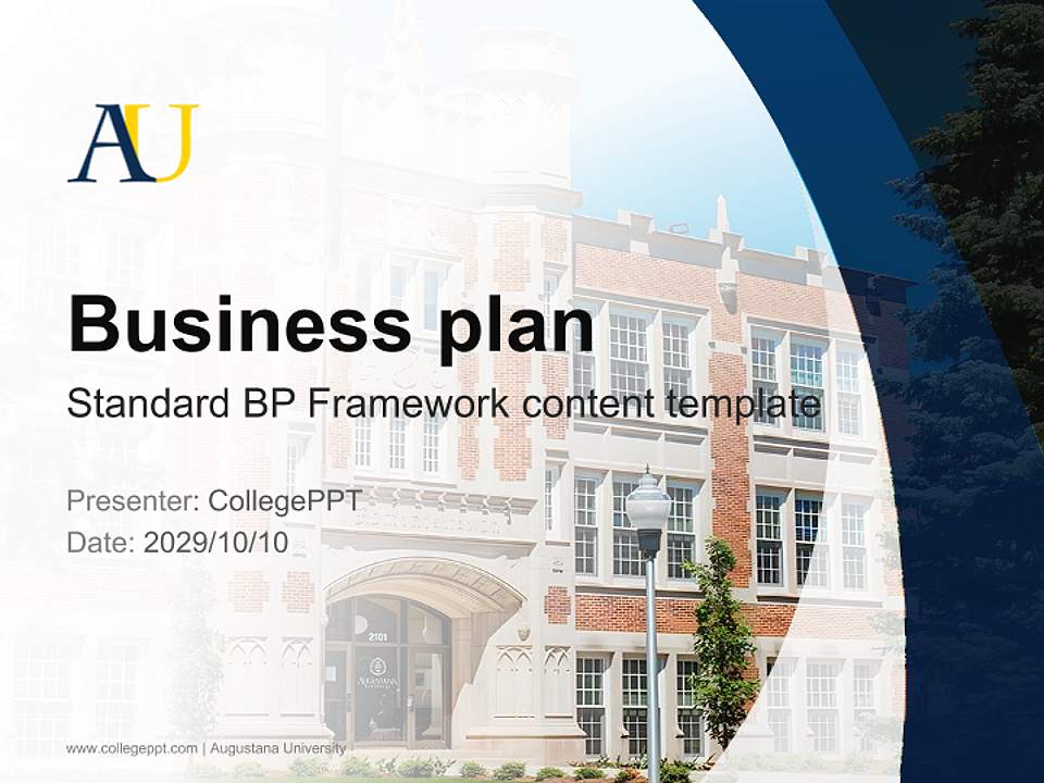 Augustana University Competition/Entrepreneurship Contest PPT Template4:3 ratio PPT effect preview image9