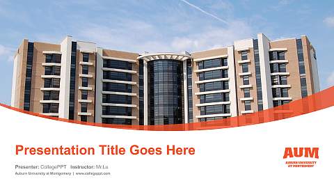 Auburn University at Montgomery Course/Courseware Creation PPT Template