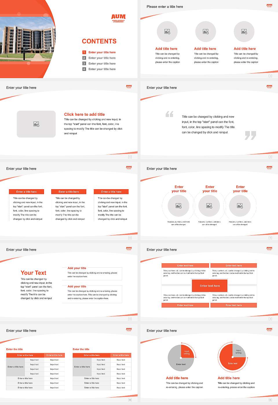 Auburn University at Montgomery Course/Courseware Creation PPT Template16:9 ratio PPT effect preview image2
