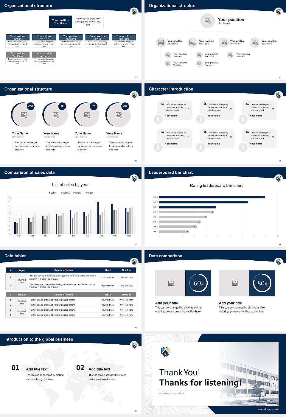 Arizona College of Nursing-Tampa Academic Presentation/Research Findings Report PPT Template16:9 ratio PPT effect preview image4