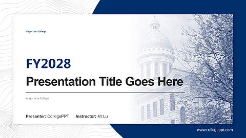 Augustana College Academic Presentation/Research Findings Report PPT Template