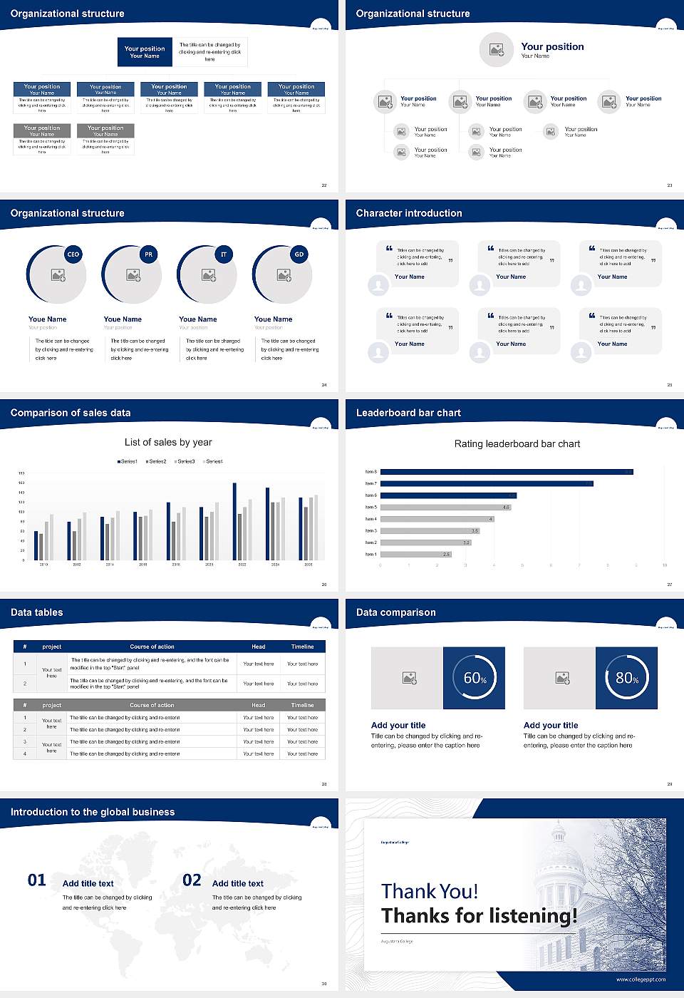 Augustana College Academic Presentation/Research Findings Report PPT Template16:9 ratio PPT effect preview image4