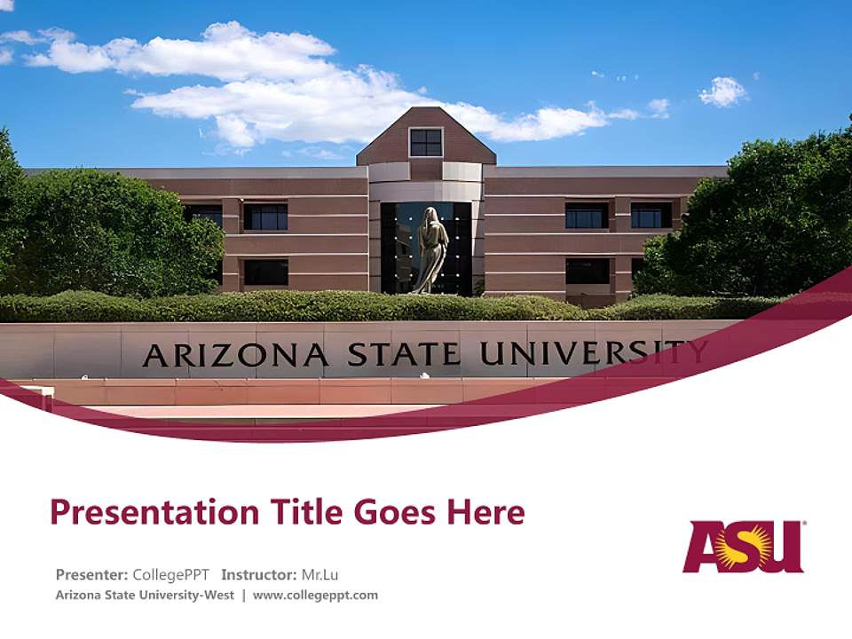 Arizona State University-West Course/Courseware Creation PPT Template4:3 ratio PPT effect preview image5