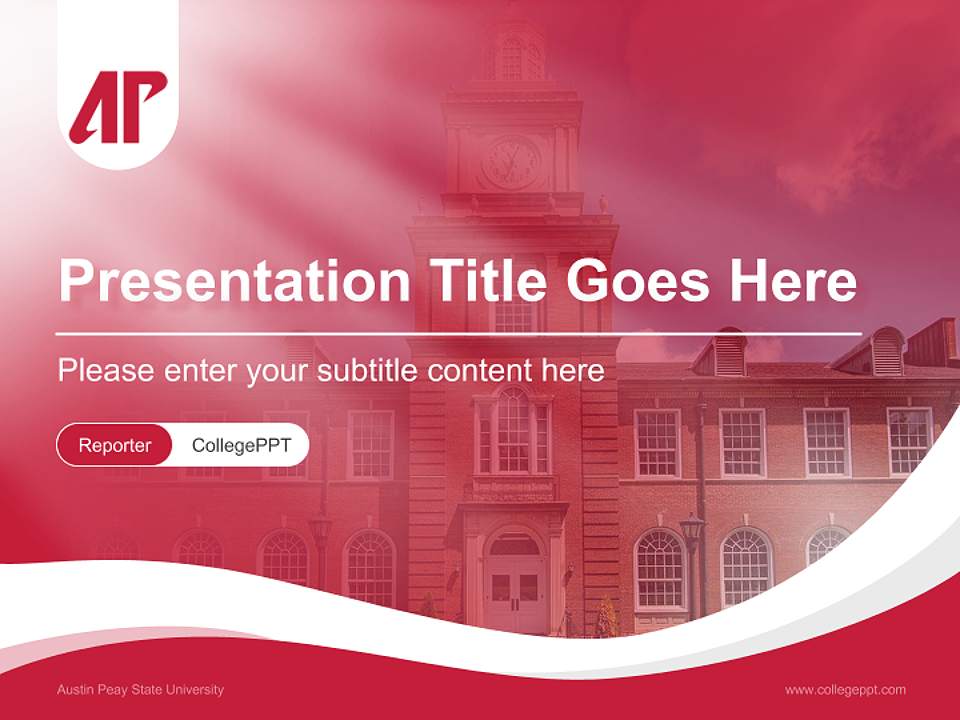 Austin Peay State University Lecture Sharing and Networking Event PPT Template4:3 ratio PPT effect preview image4