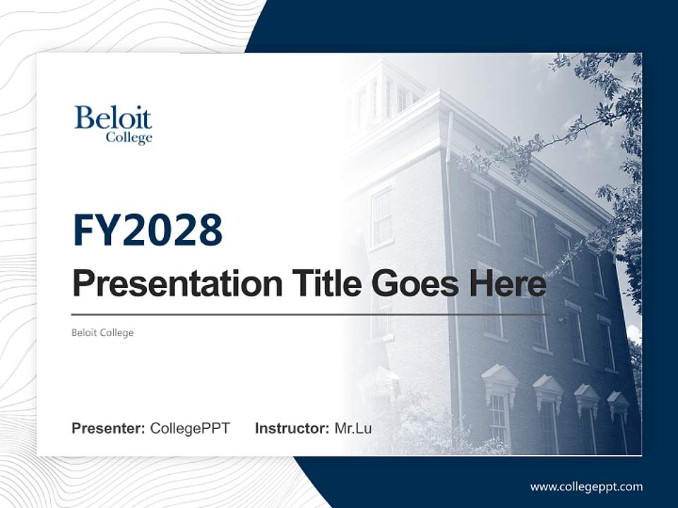 Beloit College Academic Presentation/Research Findings Report PPT Template4:3 ratio PPT effect preview image5