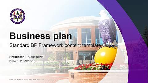 Ashland University Competition/Entrepreneurship Contest PPT Template