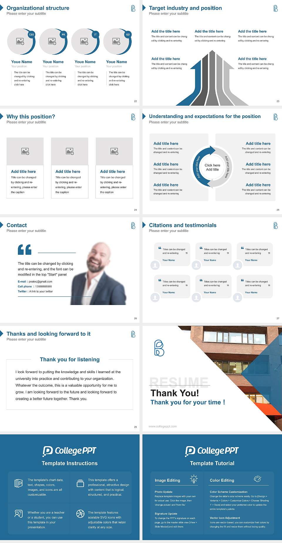 Bank Street College of Education Resume PPT Template4:3 ratio PPT effect preview image4