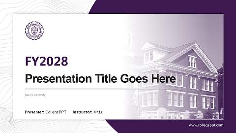 Asbury University Academic Presentation/Research Findings Report PPT Template