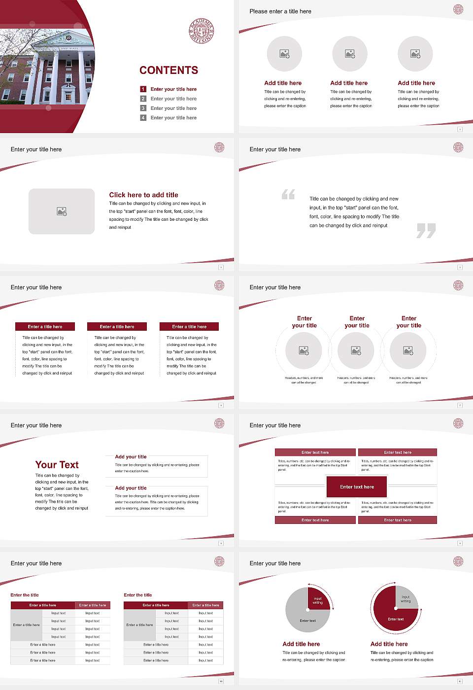 Bates College Course/Courseware Creation PPT Template16:9 ratio PPT effect preview image2