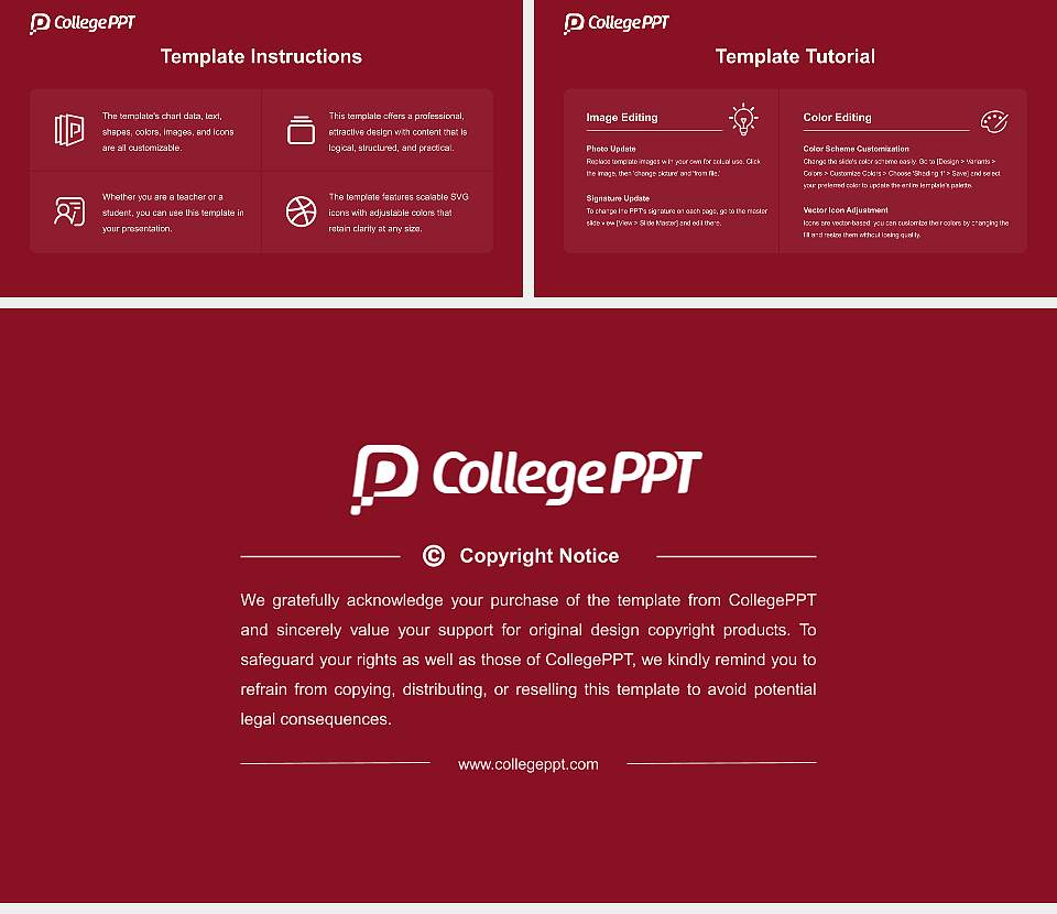 Bates College Course/Courseware Creation PPT Template16:9 ratio PPT effect preview image5