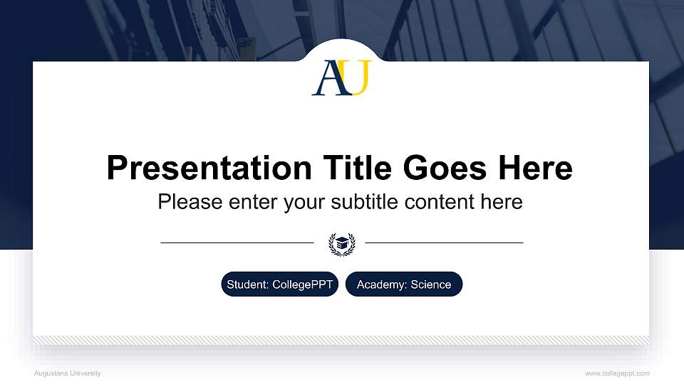 Augustana University National Scholarship Defense PPT Template16:9 ratio PPT effect preview image