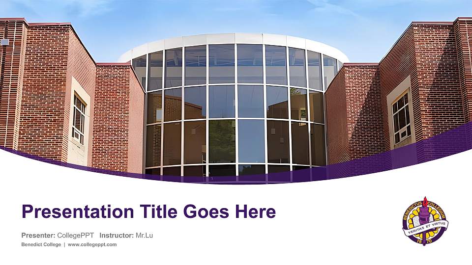 Benedict College Course/Courseware Creation PPT Template16:9 ratio PPT effect preview image