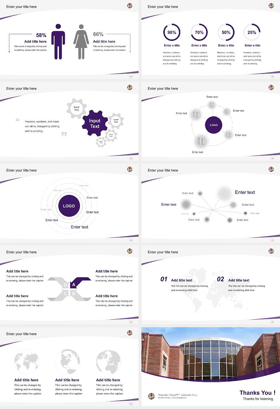 Benedict College Course/Courseware Creation PPT Template16:9 ratio PPT effect preview image4