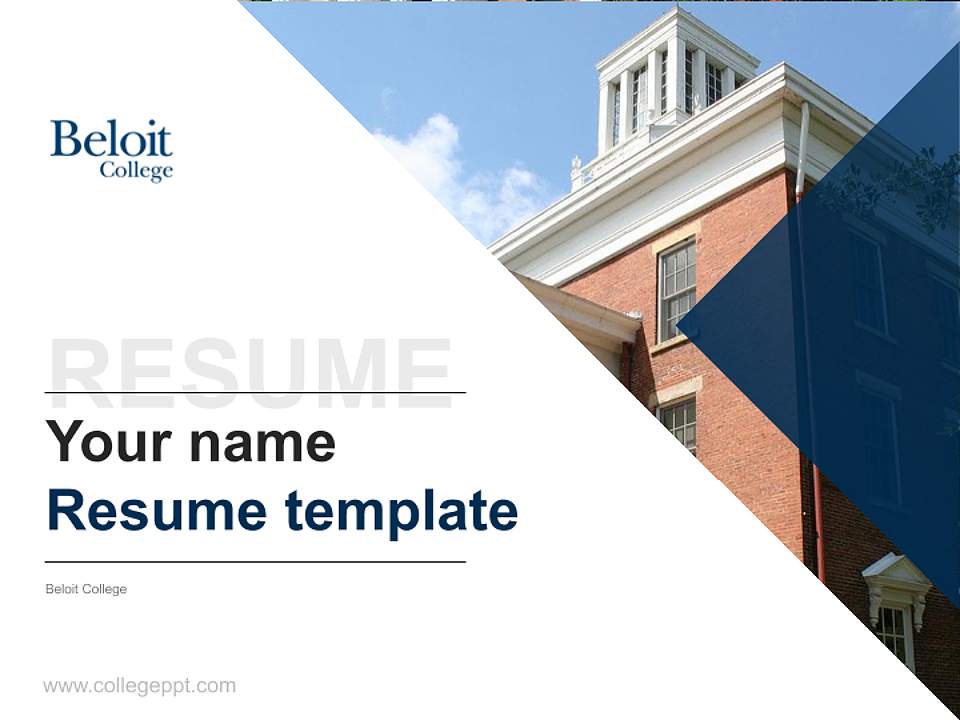 Beloit College Resume PPT Template4:3 ratio PPT effect preview image5