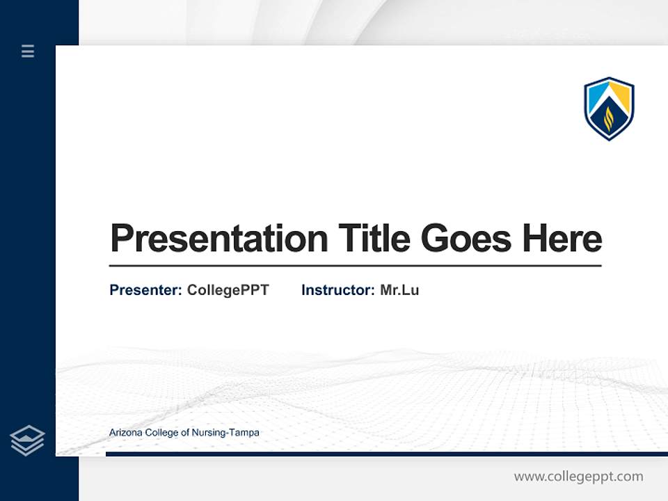 Arizona College of Nursing-Tampa Thesis Proposal/Graduation Defense PPT Template4:3 ratio PPT effect preview image5