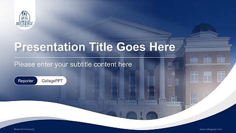 Belmont University Lecture Sharing and Networking Event PPT Template