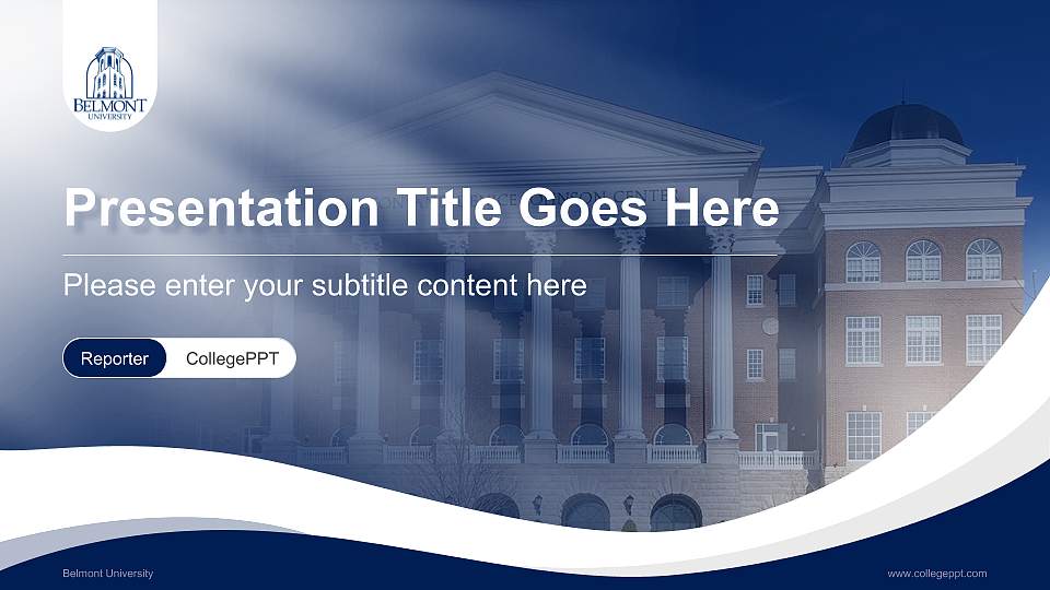 Belmont University Lecture Sharing and Networking Event PPT Template16:9 ratio PPT effect preview image