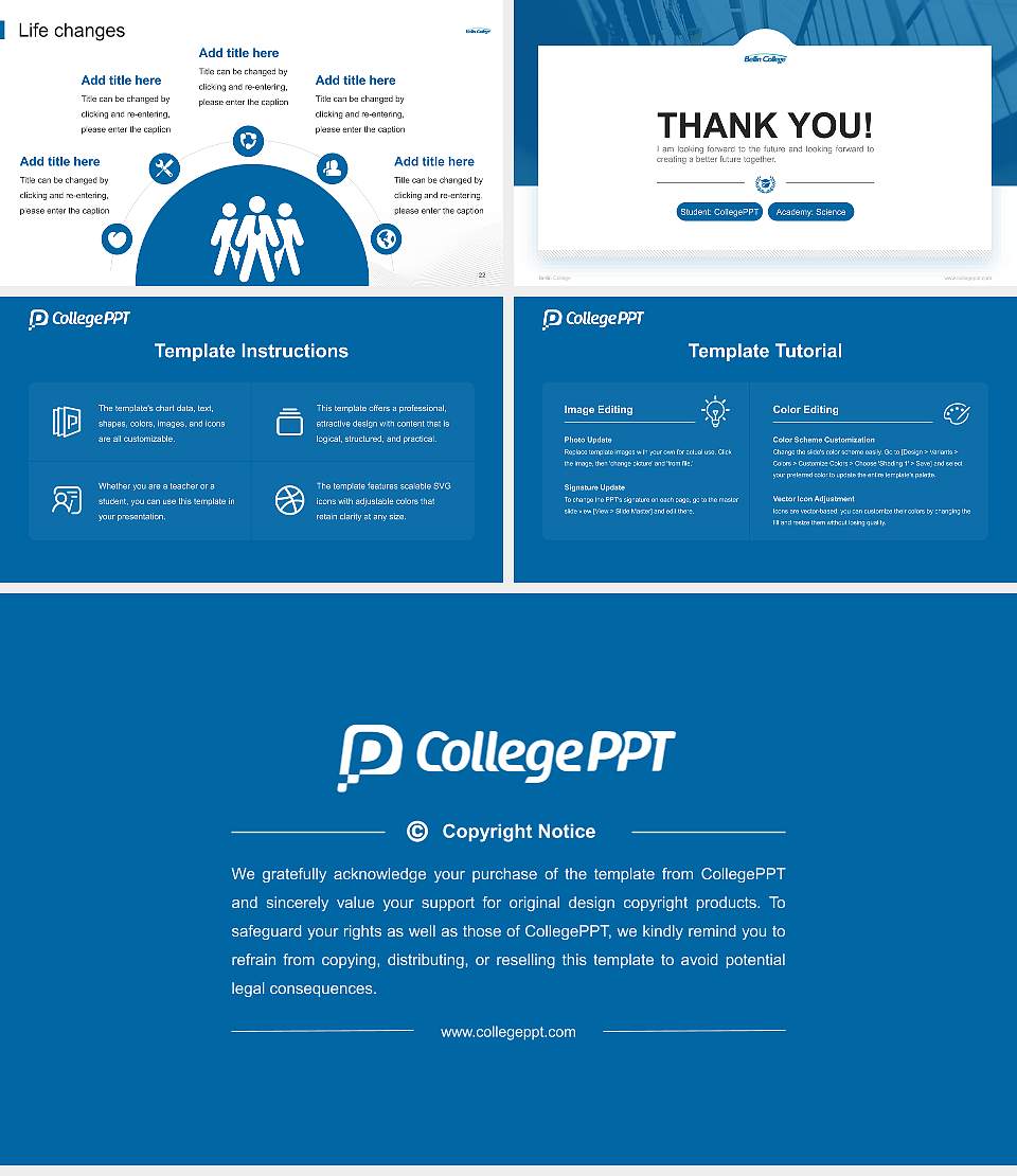 Bellin College National Scholarship Defense PPT Template16:9 ratio PPT effect preview image4