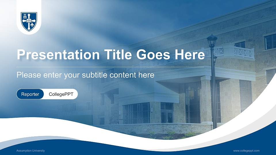 Assumption University Lecture Sharing and Networking Event PPT Template16:9 ratio PPT effect preview image