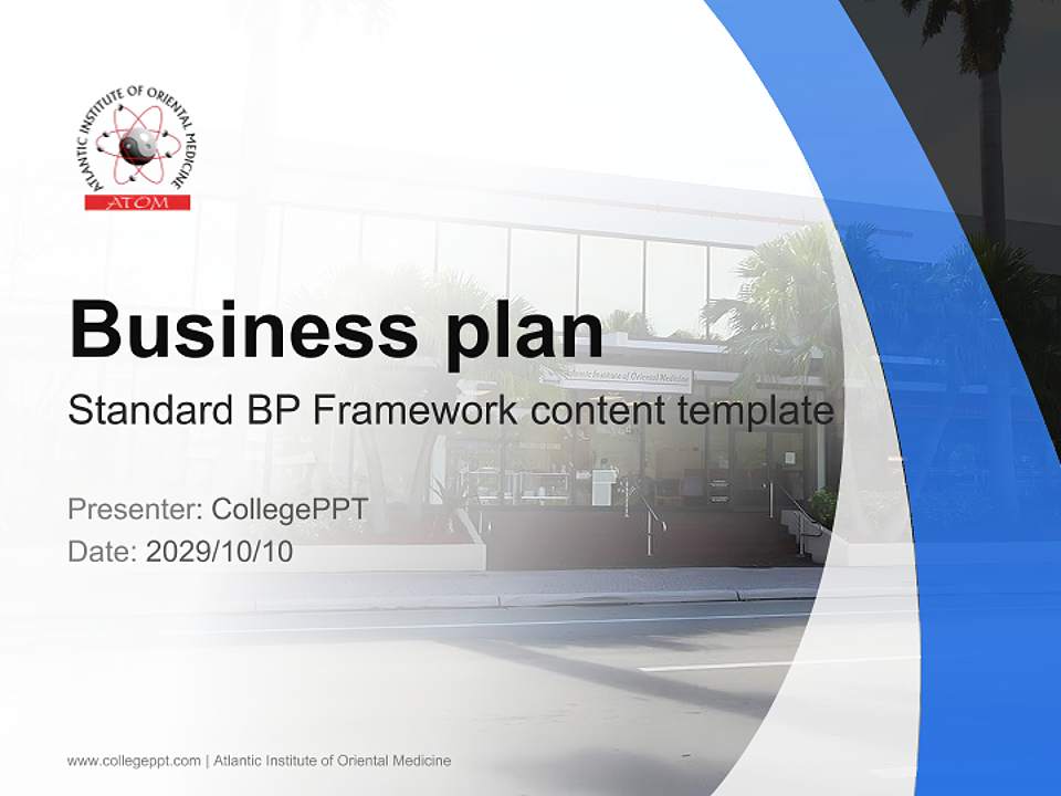 Atlantic Institute of Oriental Medicine Competition/Entrepreneurship Contest PPT Template4:3 ratio PPT effect preview image9