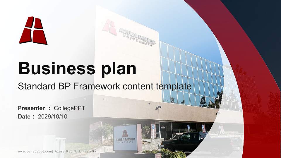 Azusa Pacific University Competition/Entrepreneurship Contest PPT Template16:9 ratio PPT effect preview image