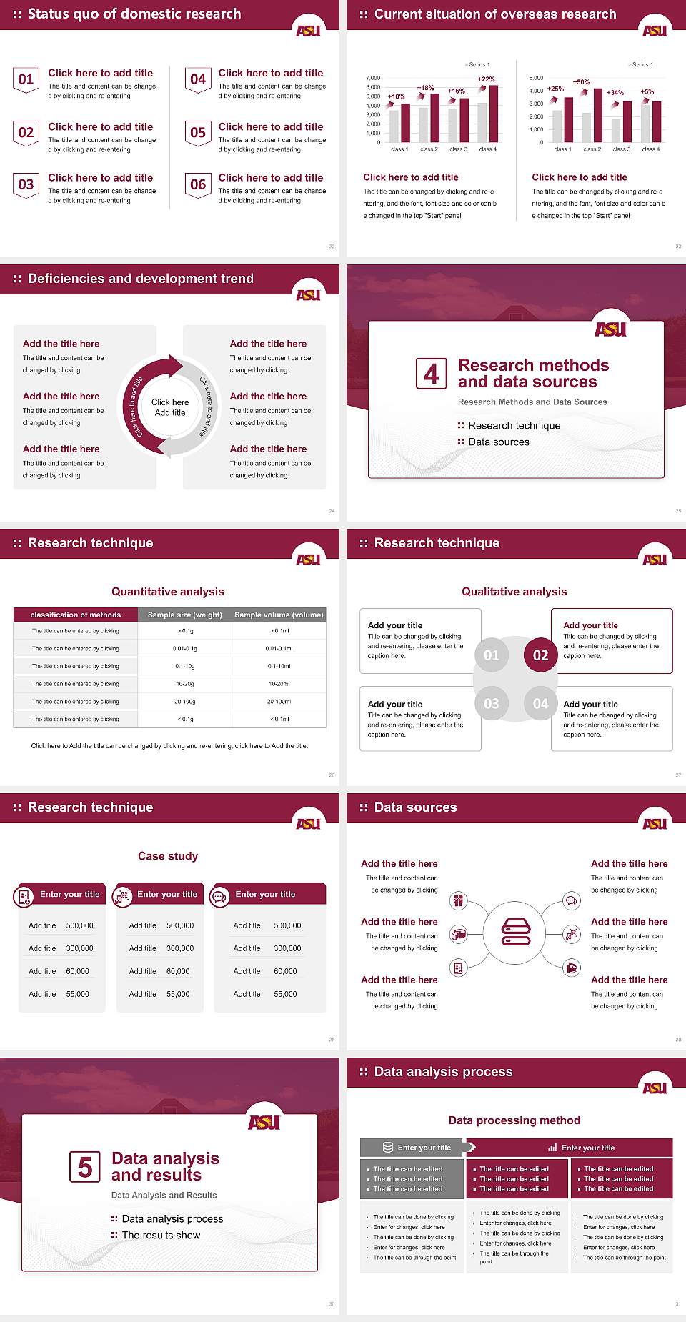 Arizona State University-West Graduation Thesis Defense PPT Template4:3 ratio PPT effect preview image4