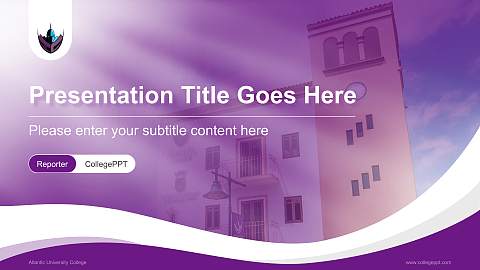 Atlantic University College Lecture Sharing and Networking Event PPT Template