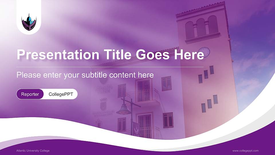 Atlantic University College Lecture Sharing and Networking Event PPT Template16:9 ratio PPT effect preview image