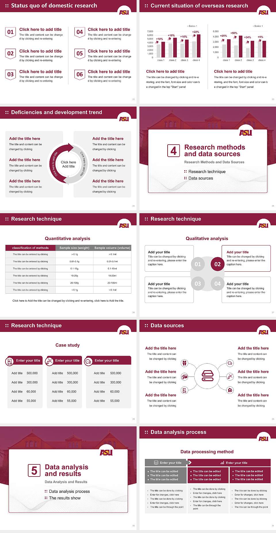 Arizona State University Graduation Thesis Defense PPT Template4:3 ratio PPT effect preview image4