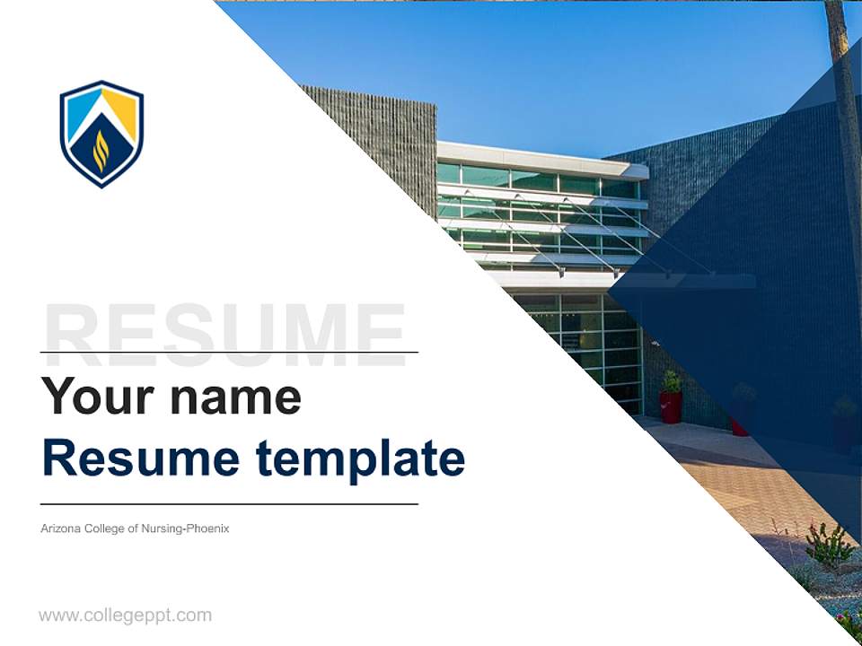 Arizona College of Nursing-Phoenix Resume PPT Template4:3 ratio PPT effect preview image5