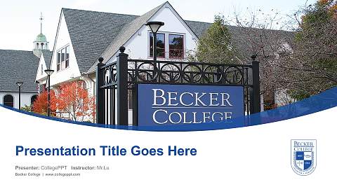 Becker College Course/Courseware Creation PPT Template