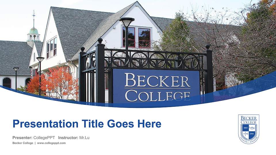 Becker College Course/Courseware Creation PPT Template16:9 ratio PPT effect preview image