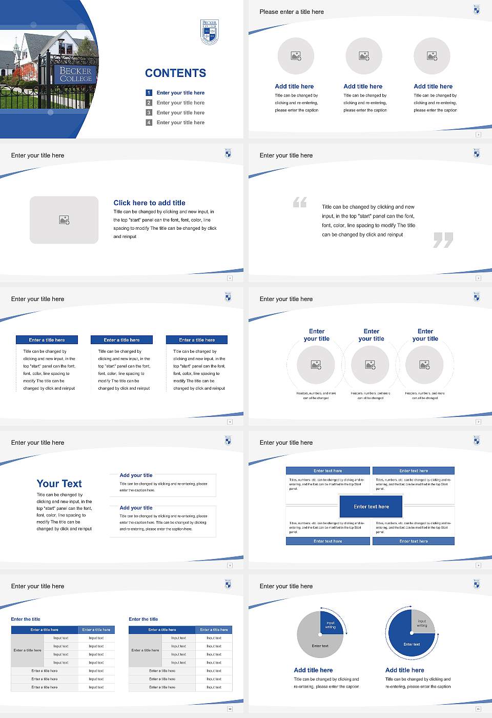 Becker College Course/Courseware Creation PPT Template16:9 ratio PPT effect preview image2