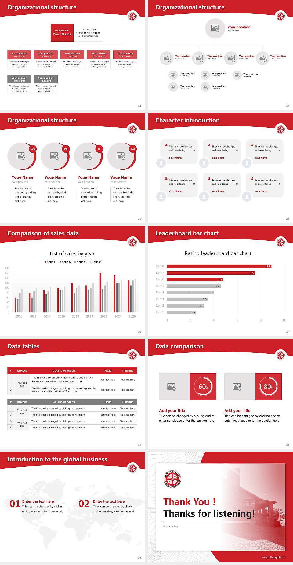 Bacone College Academic Presentation/Research Findings Report PPT Template4:3 ratio PPT effect preview image4