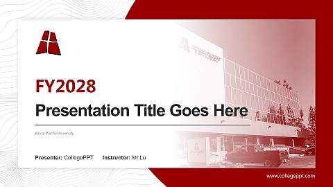 Azusa Pacific University Academic Presentation/Research Findings Report PPT Template