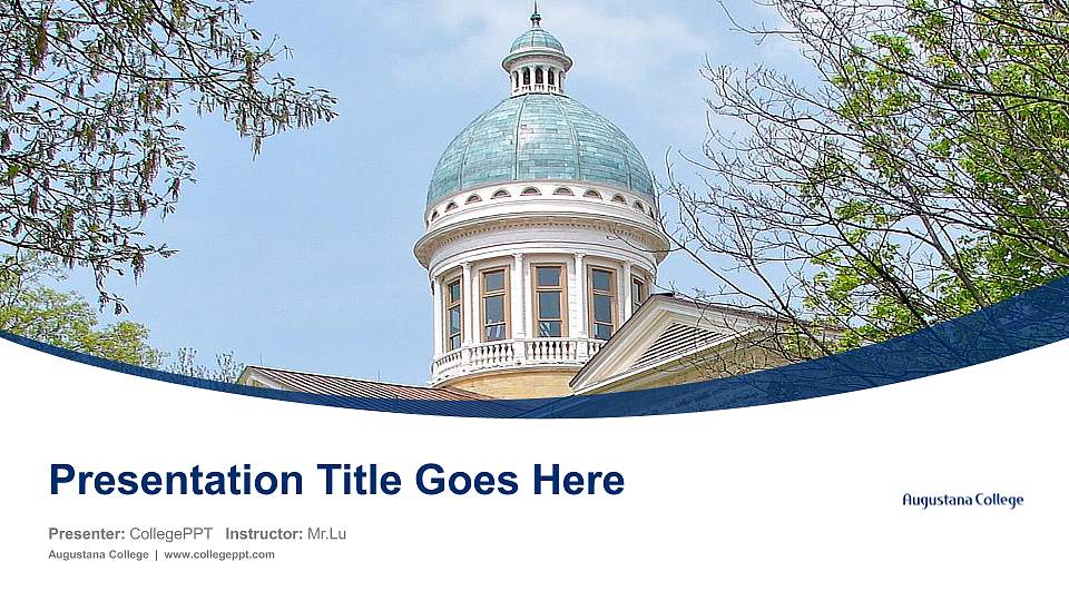 Augustana College Course/Courseware Creation PPT Template16:9 ratio PPT effect preview image