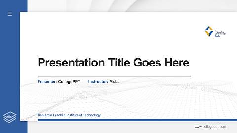Benjamin Franklin Institute of Technology Thesis Proposal/Graduation Defense PPT Template