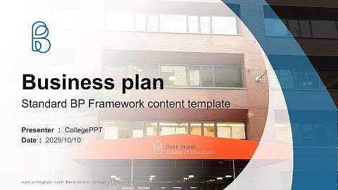 Bank Street College of Education Competition/Entrepreneurship Contest PPT Template