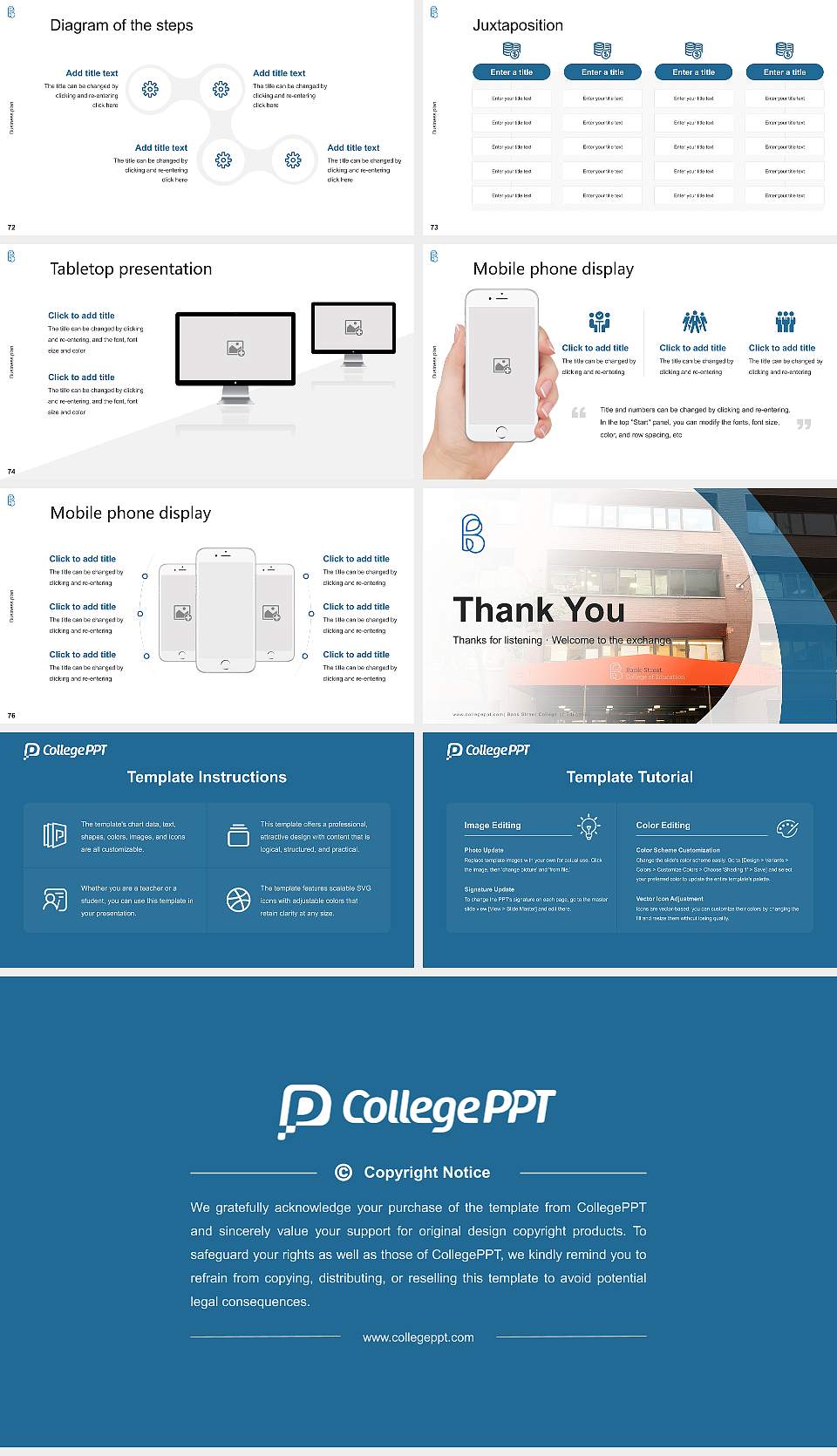 Bank Street College of Education Competition/Entrepreneurship Contest PPT Template16:9 ratio PPT effect preview image9