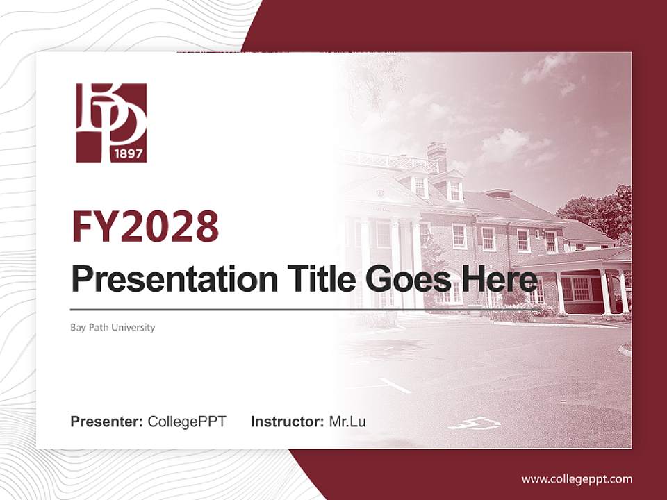 Bay Path University Academic Presentation/Research Findings Report PPT Template4:3 ratio PPT effect preview image5