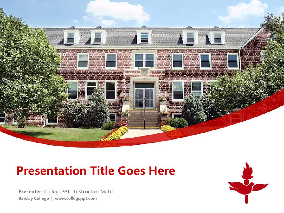 Barclay College Course/Courseware Creation PPT Template4:3 ratio PPT effect preview image5