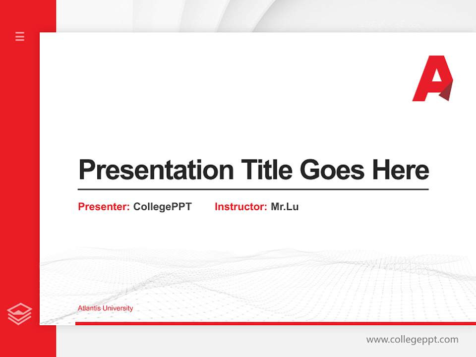Atlantis University Thesis Proposal/Graduation Defense PPT Template4:3 ratio PPT effect preview image5