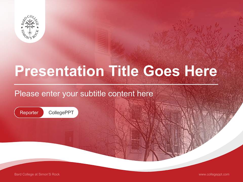 Bard College at Simon’S Rock Lecture Sharing and Networking Event PPT Template4:3 ratio PPT effect preview image4